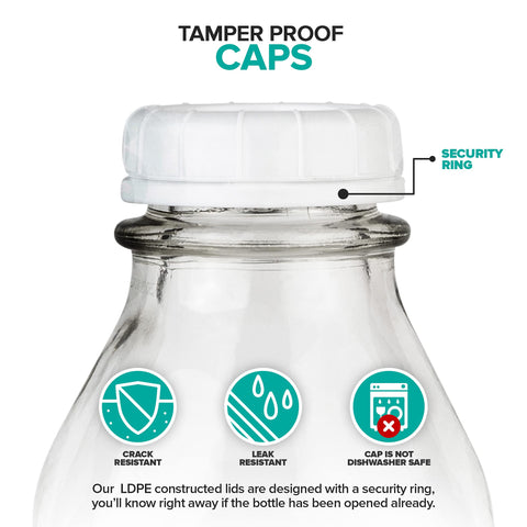 Stock Your Home glass bottle dishwasher-safe for easy cleaning.