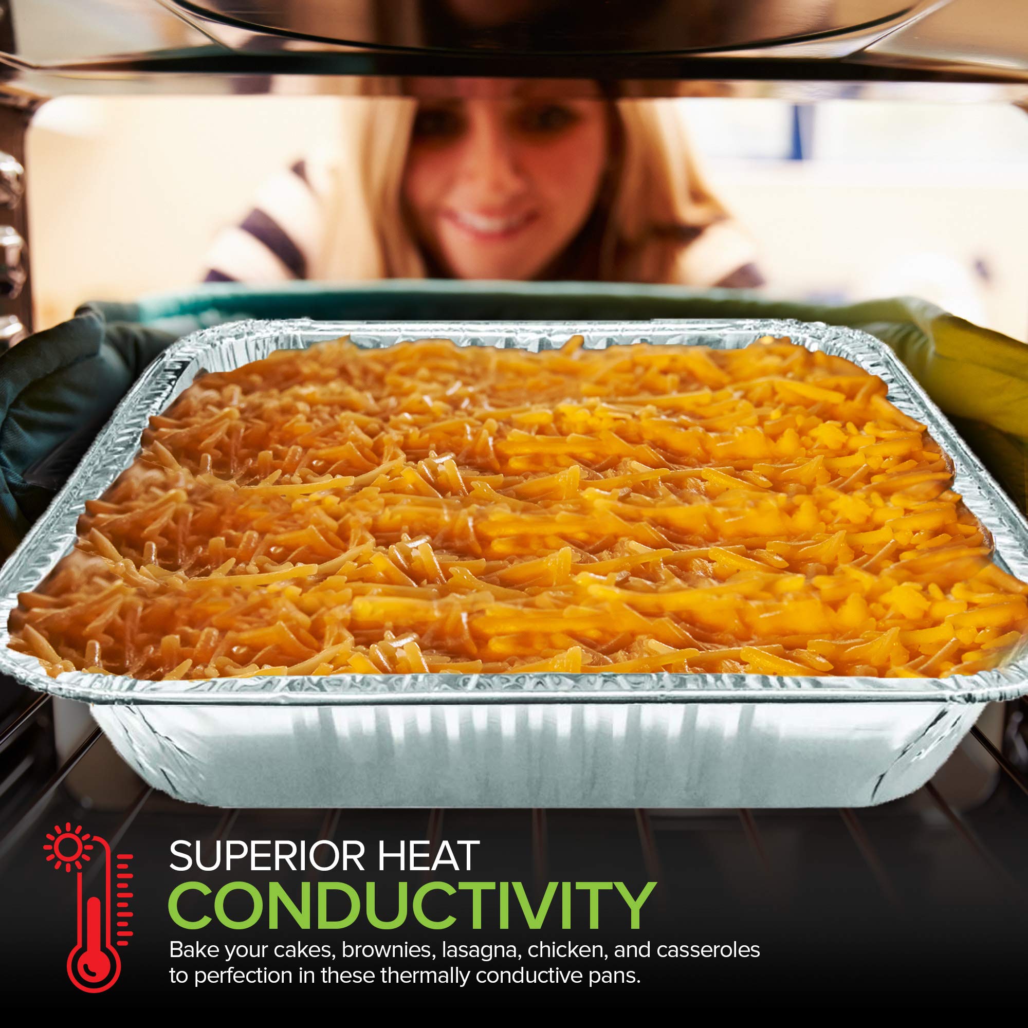 Stock Your Home disposable aluminum pan perfect for barbecues, picnics, and parties.