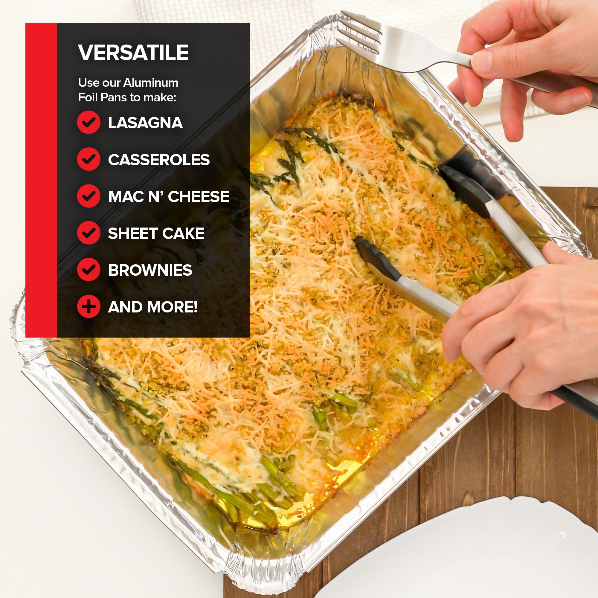 Stock Your Home disposable cooking trays with lids suitable for takeout and catering events.