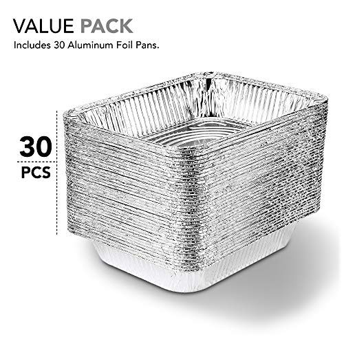 Stock Your Home disposable foil pans 30-pack for bulk cooking and cleanup.