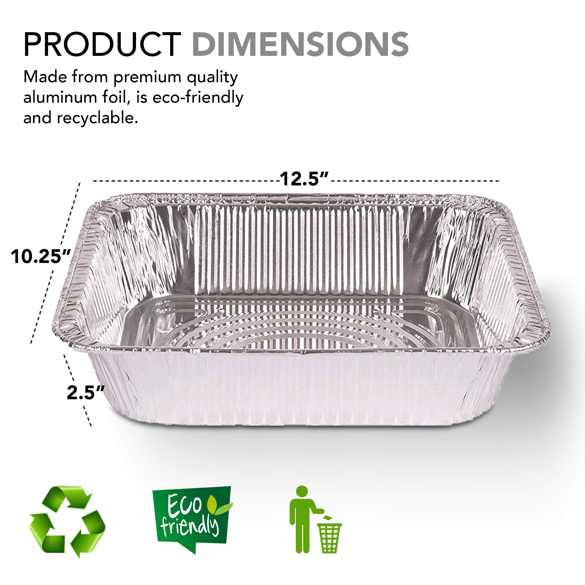Stock Your Home disposable foil trays are oven-safe and great for bake-to-serve meals.