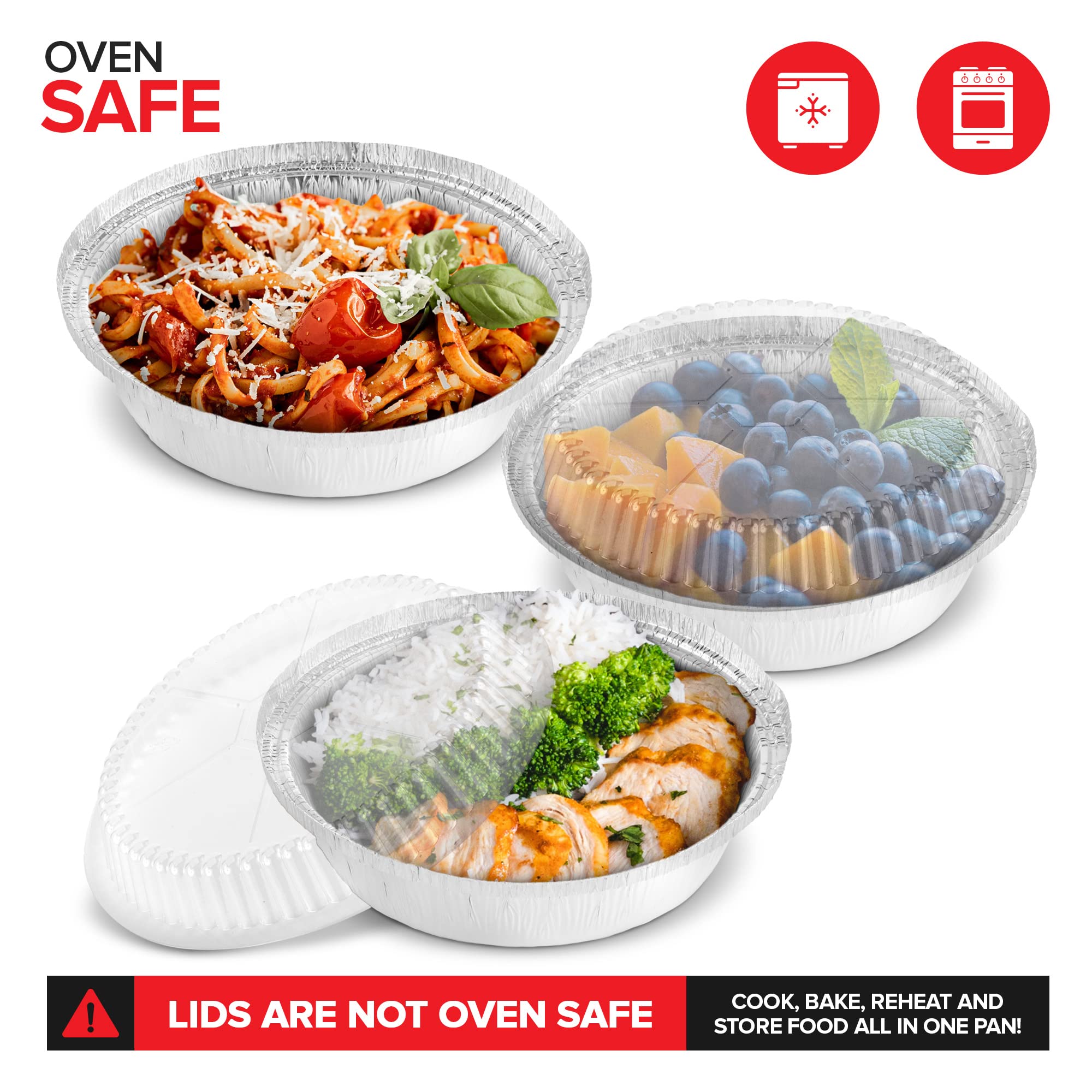 Stock Your Home 40-pack of disposable foil pans for gatherings and events.