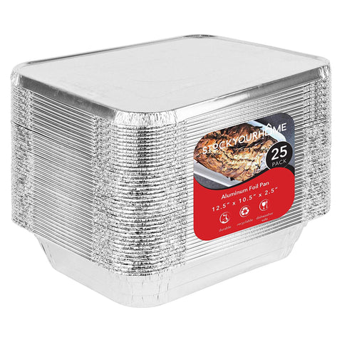 Stock Your Home 9x13 foil pan with lid for baking and serving