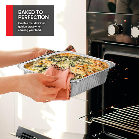 Stock Your Home food storage pans with lids help keep meals fresh in the fridge.
