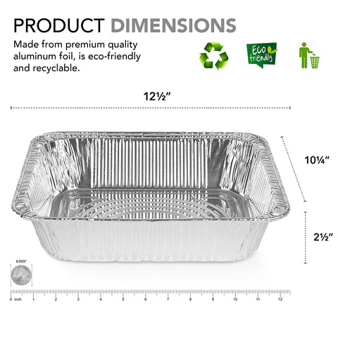 Stock Your Home half-size steam-table deep tray for catering and meal prep.