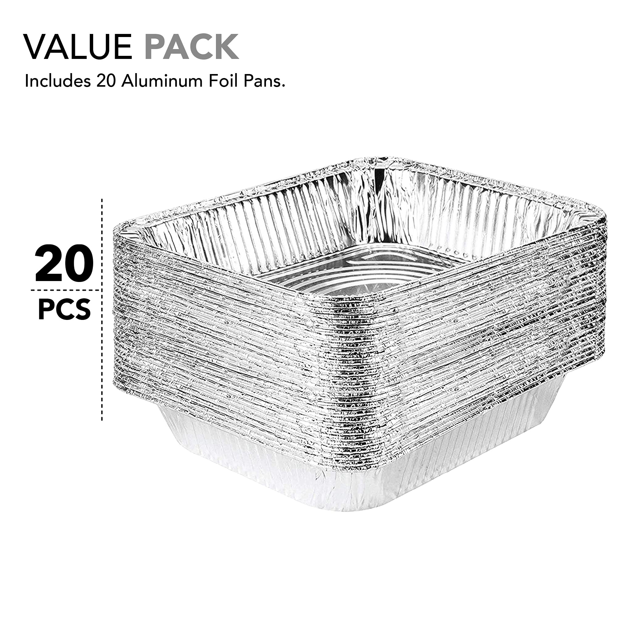 Stock Your Home half-size steam table pans ideal for buffet setups and professional kitchens.