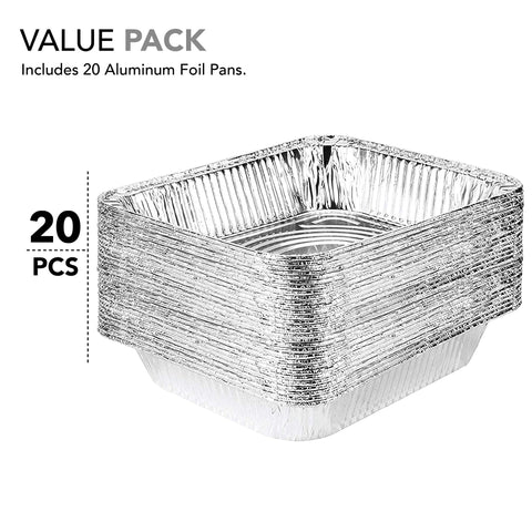 Stock Your Home half-size steam table pans ideal for buffet setups and professional kitchens.