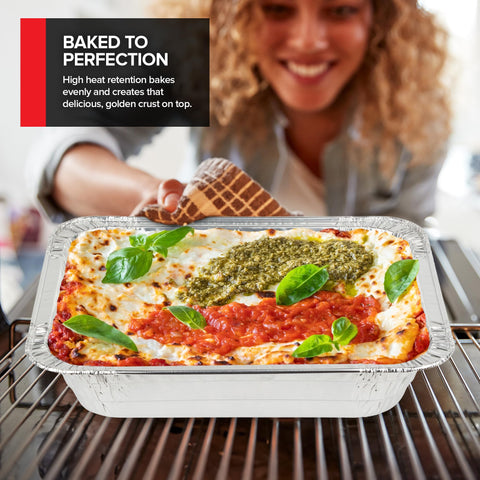 Stock Your Home lasagna baking pan ready for layered pasta in a sturdy tray.