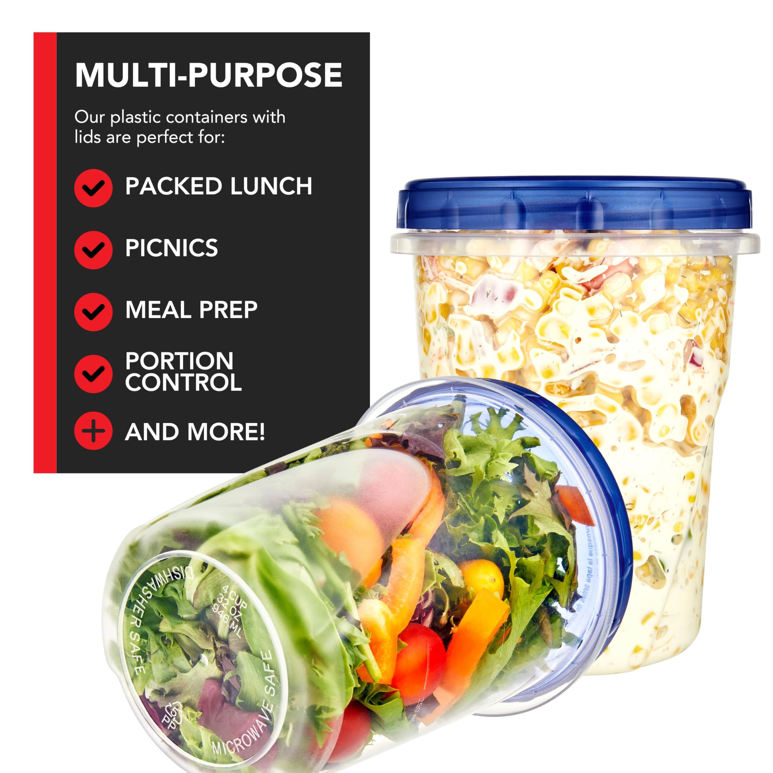 Stock Your Home durable, reusable plastic containers for sustainable kitchen storage