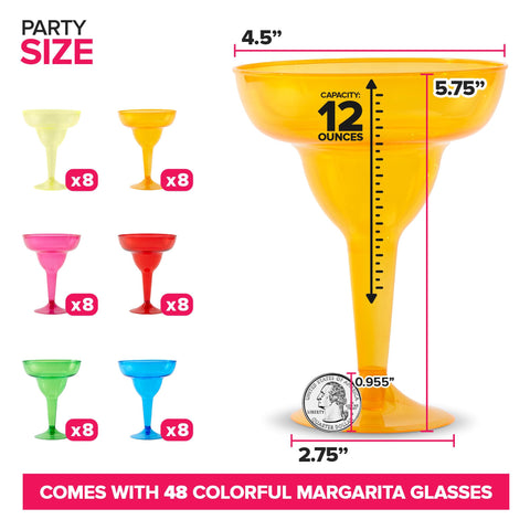 Stock Your Home disposable 12oz margarita cups ready for parties and easy cleanup.