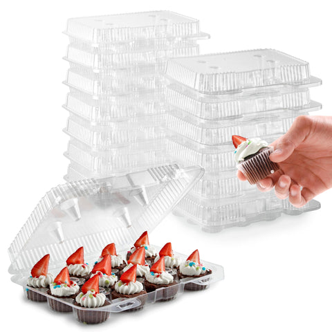 Stock Your Home mini cupcake containers with 12 compartments for easy display and transport