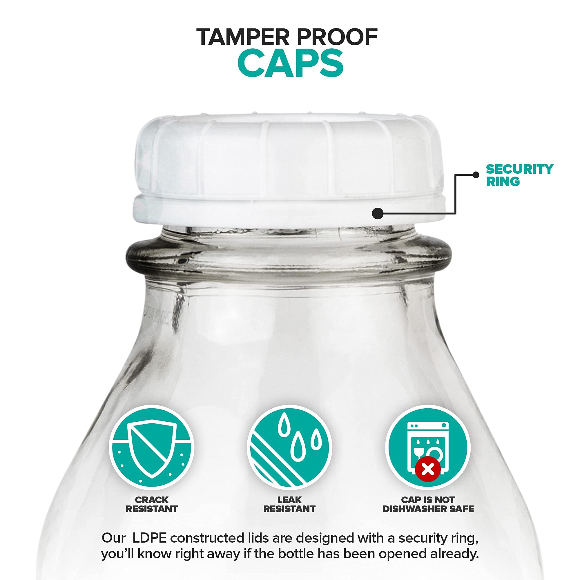 Stock Your Home multipurpose glass jar for pantry storage of spices and sugars