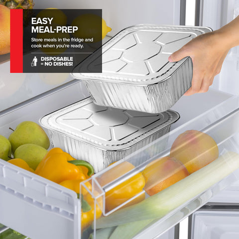 Stock Your Home party catering pans with lids make serving and transporting meals easier.