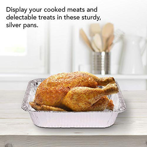 Stock Your Home recyclable foil pans suitable for storage and disposal.