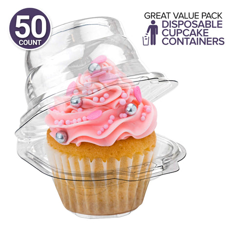 Stock Your Home stackable cupcake holder saves space in fridge and pantry.