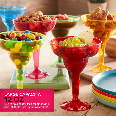 Stock Your Home stackable margarita cups save space in storage and transport.