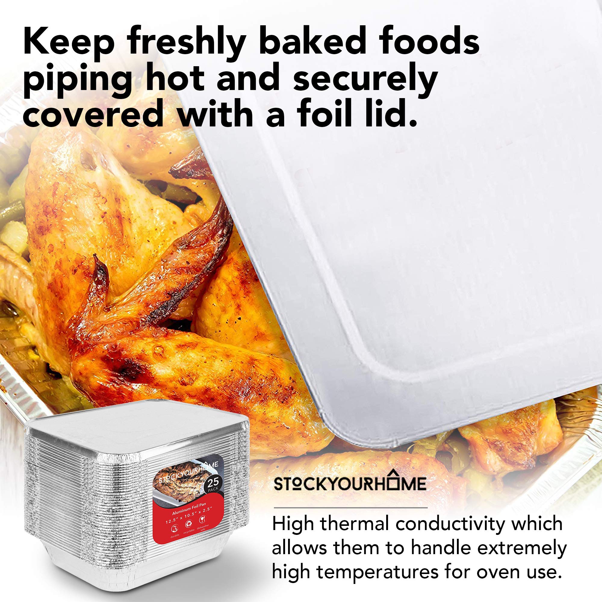Stock Your Home sturdy lids fit securely, ideal for stacking and storage