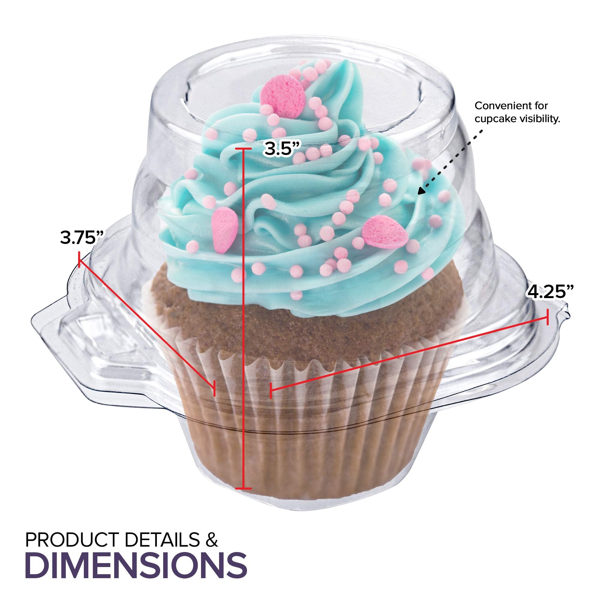 Stock Your Home tall dome lid keeps frosting intact during transport.