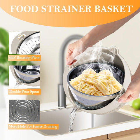Stockpot three-grater attachments for cheese, veggies, and fruit