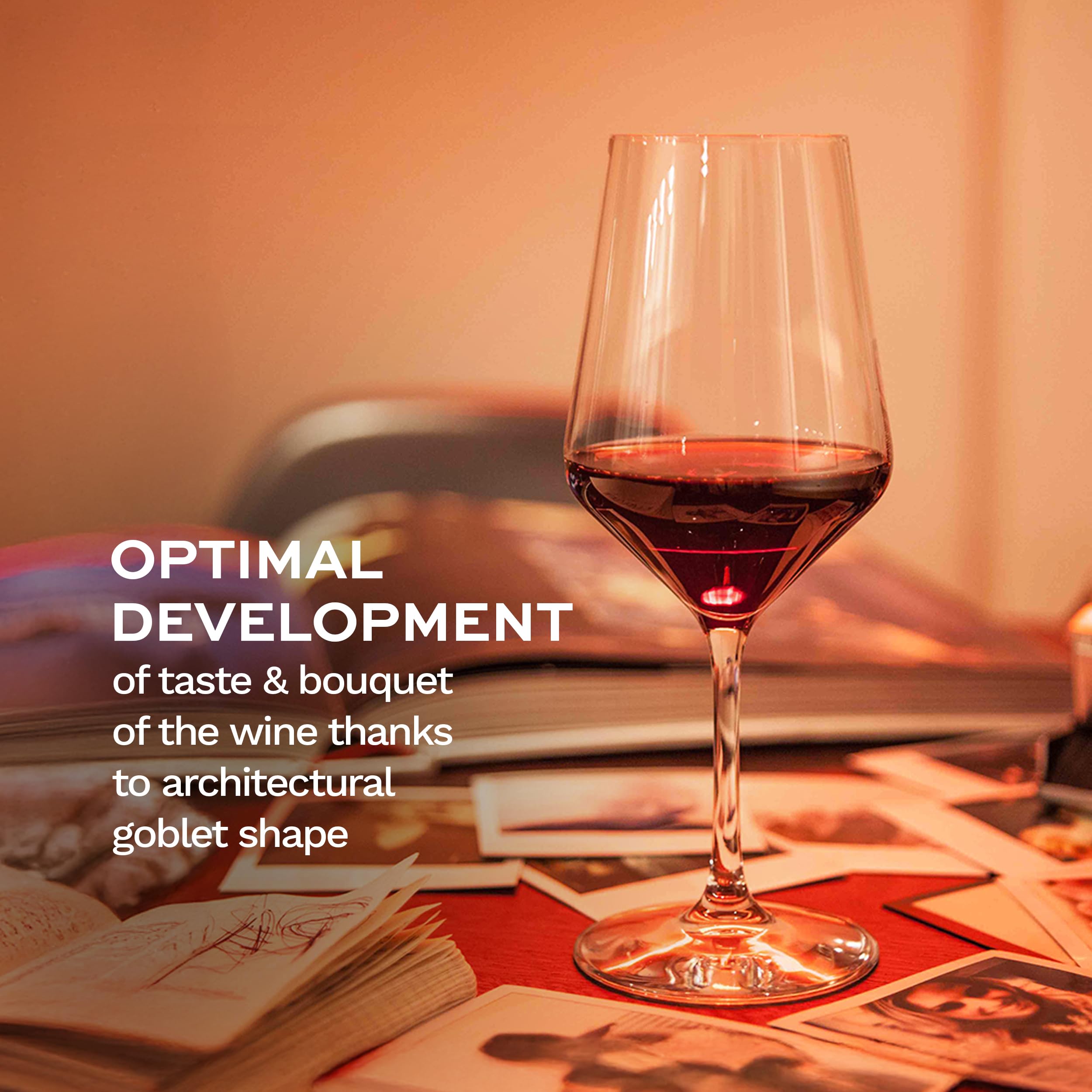 Stölzle Lausitz Revolution aroma-optimized shape enhances bouquet while tasting red wines.