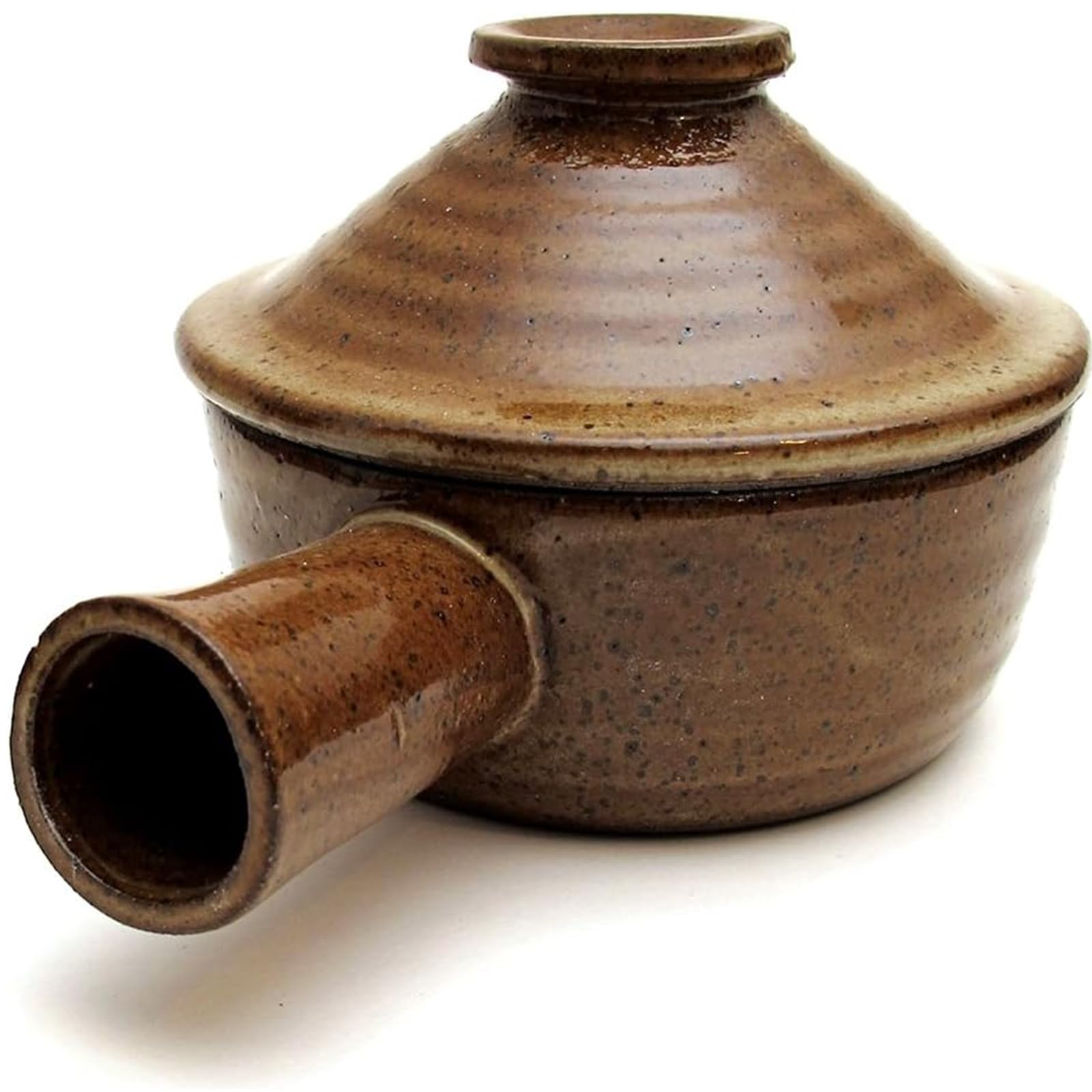 Stoneware Wave domed lid promotes even heating for fast meals