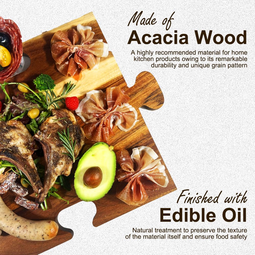 Stoneandegg acacia wood cheese boards with durable, food-safe surface