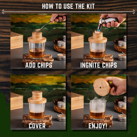 STONEVALLEY hickory chips deliver bold, deep smoke flavor for cocktails.
