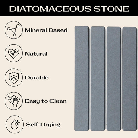 Stonevine easy-clean stone drying mat surface simplifies maintenance.