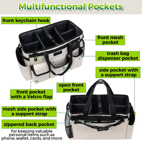 Storage Standard caddy versatile wear and carry options for hands-free cleaning