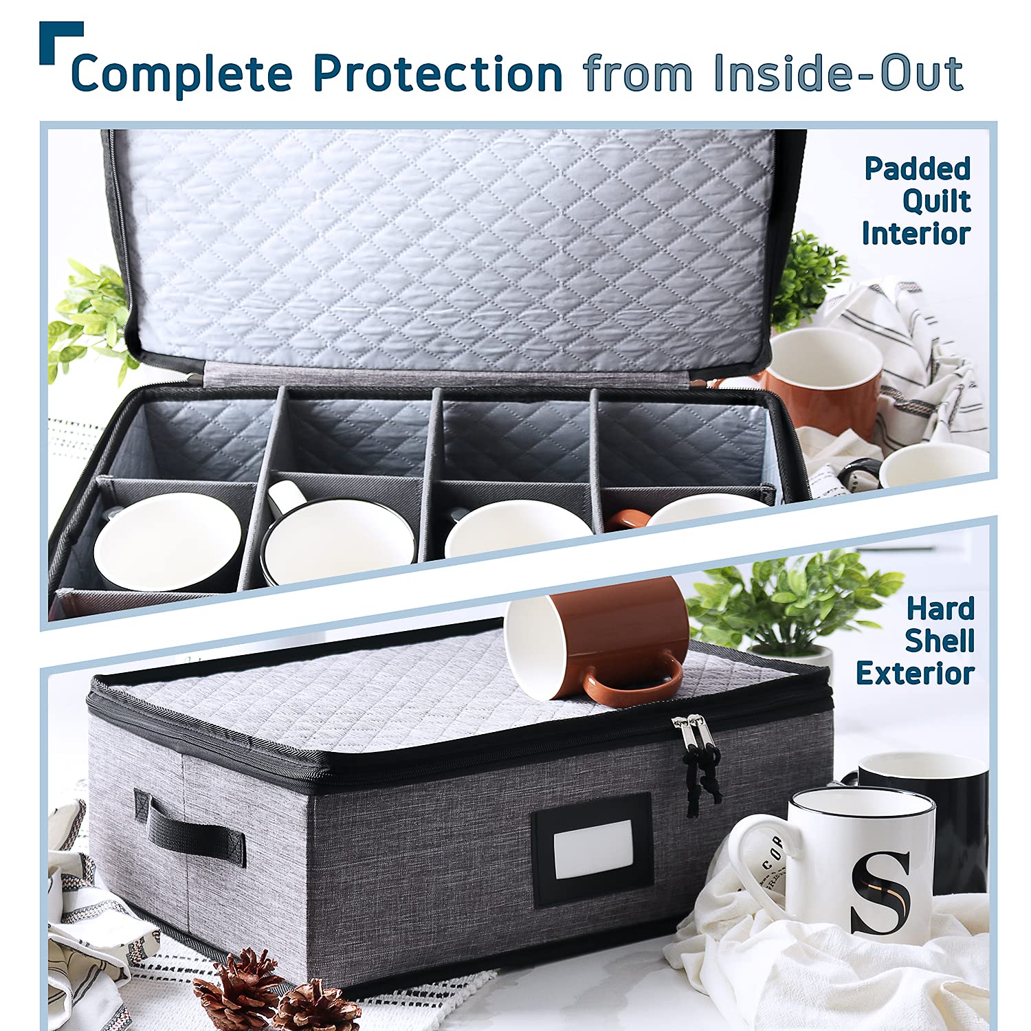 StorageBud sturdy handles and zippered lid provide easy carrying and secure storage