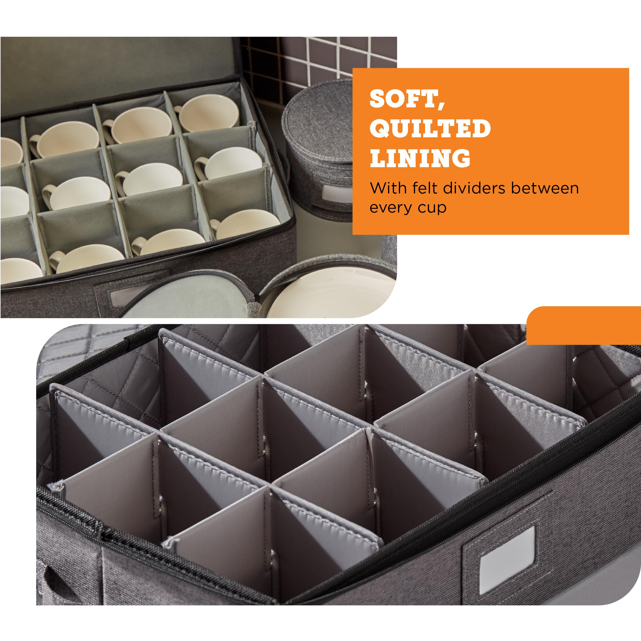 Storagelab compact, stackable box fits tight spaces and keeps kitchen clutter down.
