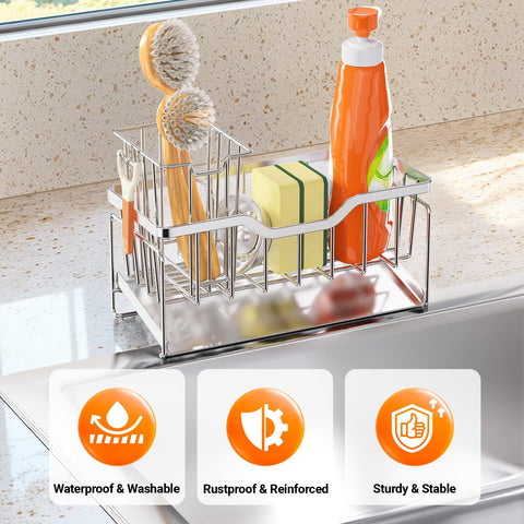 StorageRight drain tray captures drips for easy countertop cleanup