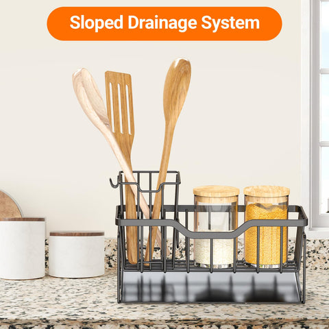 StorageRight side hooks add extra space for peelers and cloths.