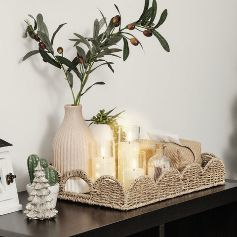 StorageWorks wicker tray is lightweight, durable, and easy to clean