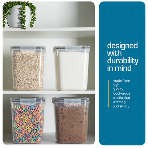 Storeganize airtight lids with locking hinges preserve freshness