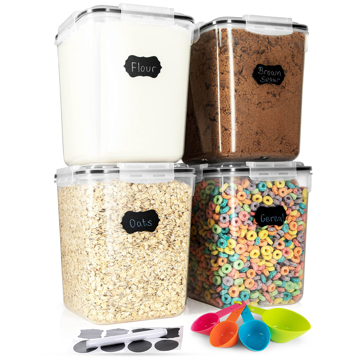 Storeganize 5.3L flour and sugar storage containers for organized pantry storage