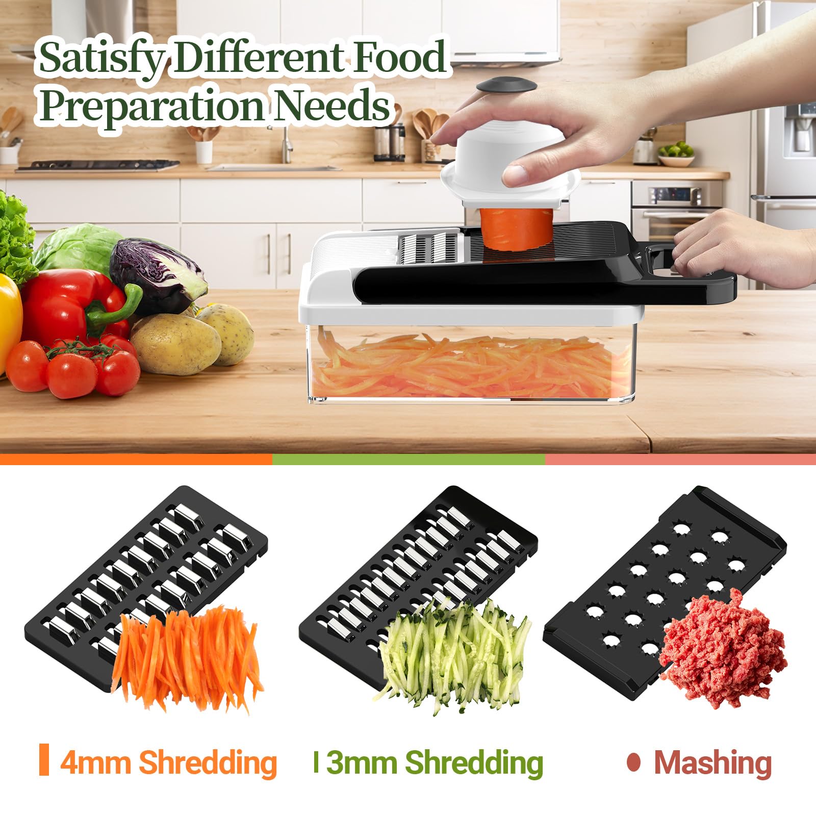 StoreHappily cleaning scraper helps lift stubborn bits from blades.