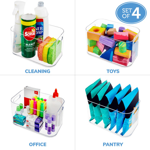 STORi Bliss kitchen organizer bin enhances countertop clutter reduction.