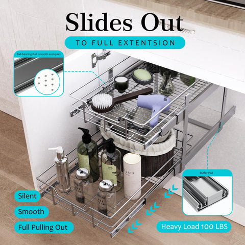 STORKING full-extension ball-bearing slides enable smooth, quiet operation