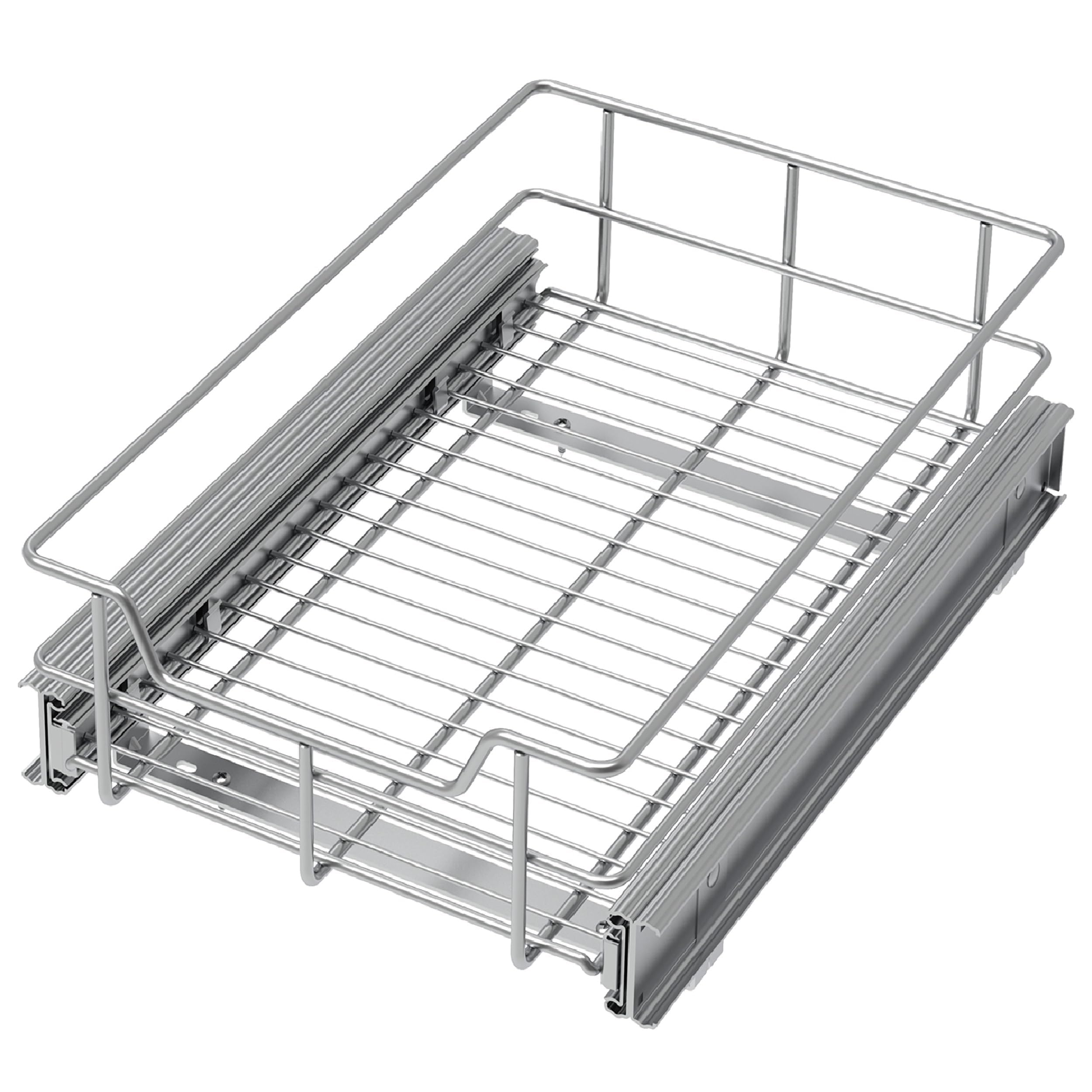 STORKING pull-out cabinet organizer 11W-22D shows maximizing cabinet space for easy access.