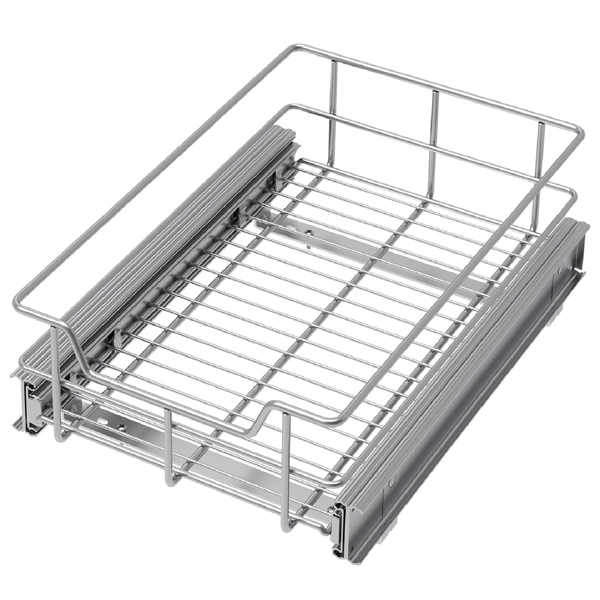 STORKING pull-out cabinet organizer 11W-22D shows maximizing cabinet space for easy access.