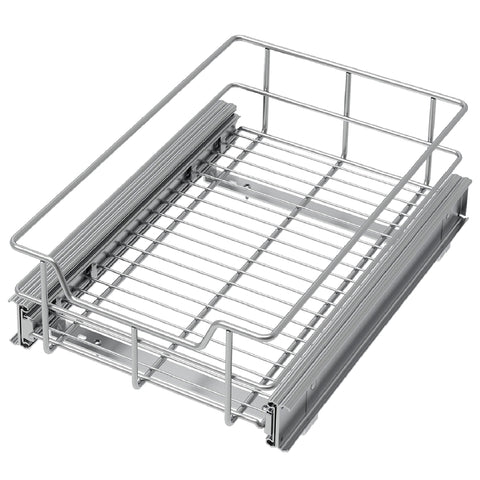 STORKING pull-out cabinet organizer 11W-22D shows maximizing cabinet space for easy access.