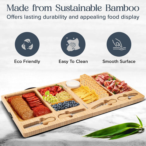 Storybook Living Charcuterie Board included knives highlights an all-in-one entertaining kit for refined cheese boards.