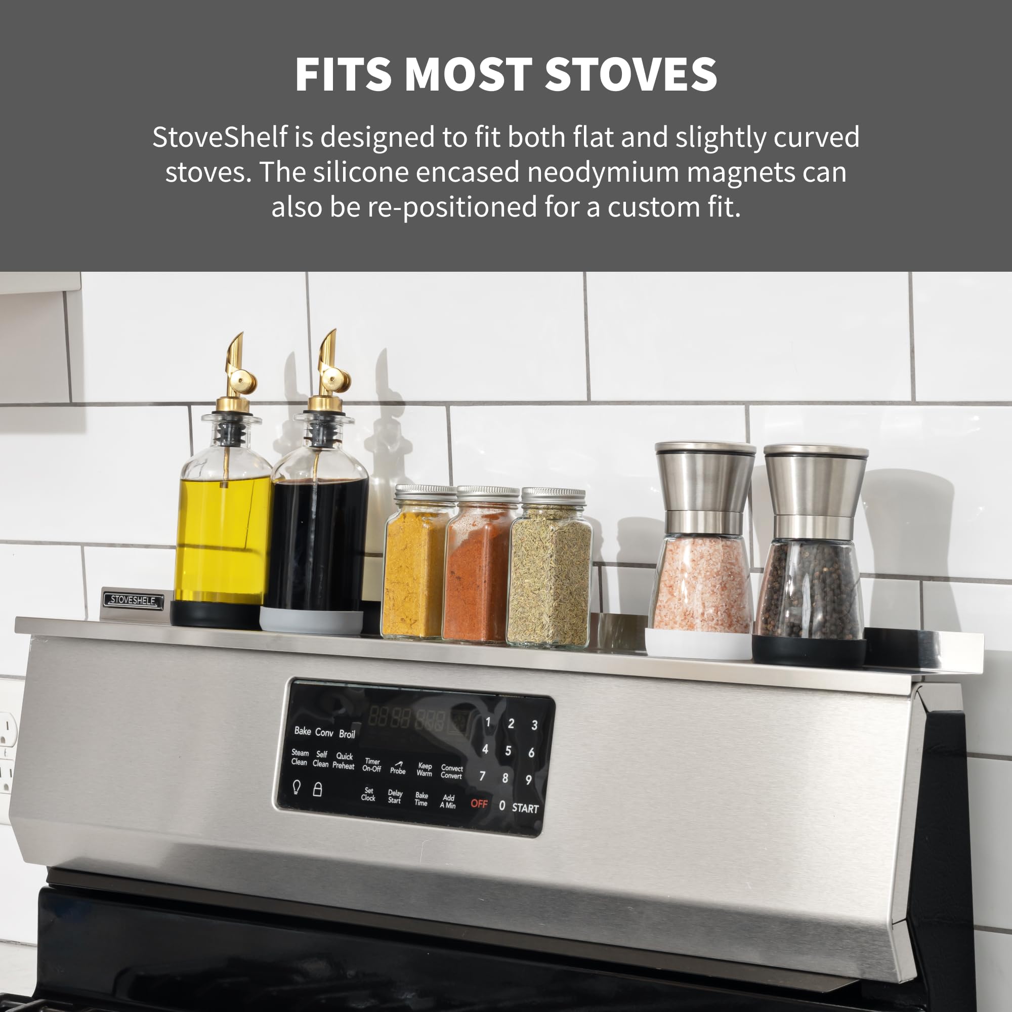 US-made STOVE SHELF built for long-lasting durability