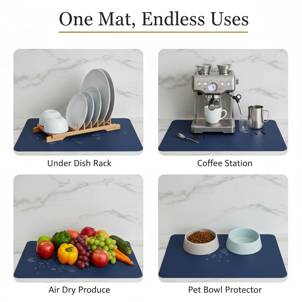 Strabella dish drying mat multi-use surface protects appliances and counters.