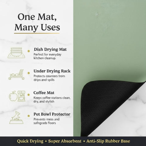 STRABELLA Multi-use mat protects counters and doubles as appliance surface.