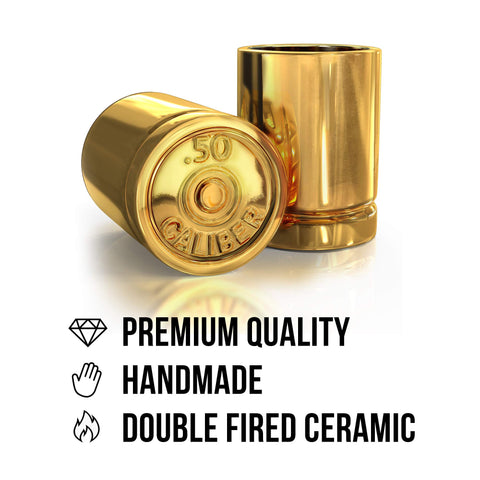 Straight Shooter bullet design shot glass highlights unique collectible style.