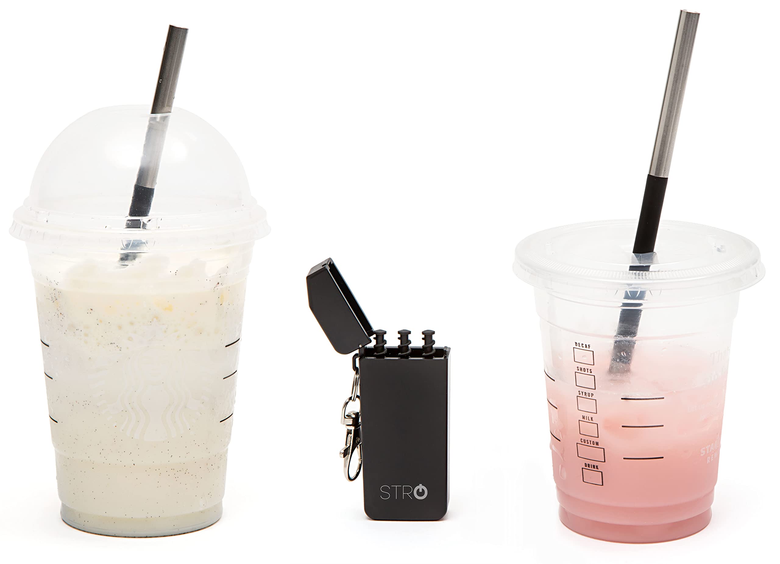 STRO mini nylon brush included for deeper home cleaning.