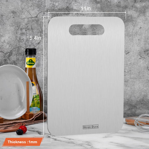 Stron-Dura cutting board serves as stylish serving tray when needed