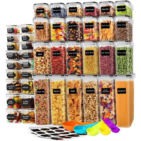 Stusgo 42-pack airtight containers with lids for organized pantry storage